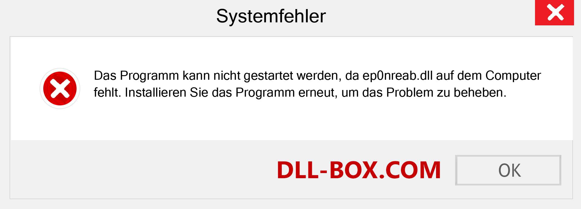 ep0nreab.dll-Datei fehlt?. Download für Windows 7, 8, 10 - Fix ep0nreab dll Missing Error unter Windows, Fotos, Bildern