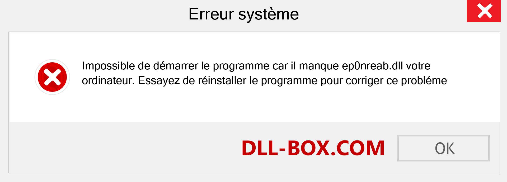 Le fichier ep0nreab.dll est manquant ?. Télécharger pour Windows 7, 8, 10 - Correction de l'erreur manquante ep0nreab dll sur Windows, photos, images